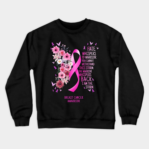 Bearst Cancer Warrior I Am The Storm Bearst Cancer Awareness Crewneck Sweatshirt by AKIFOJWsk